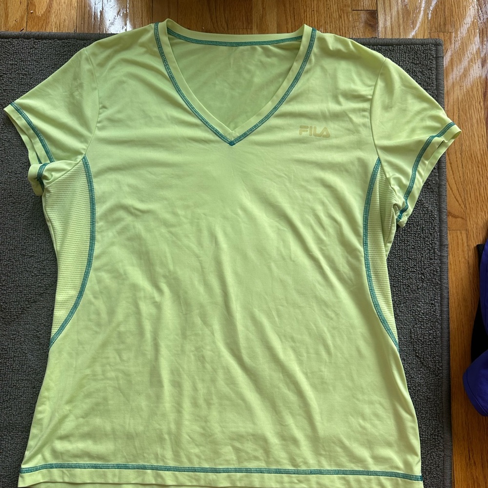 Fila Green Fitted Short Sleeve Tee XL